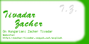 tivadar zacher business card